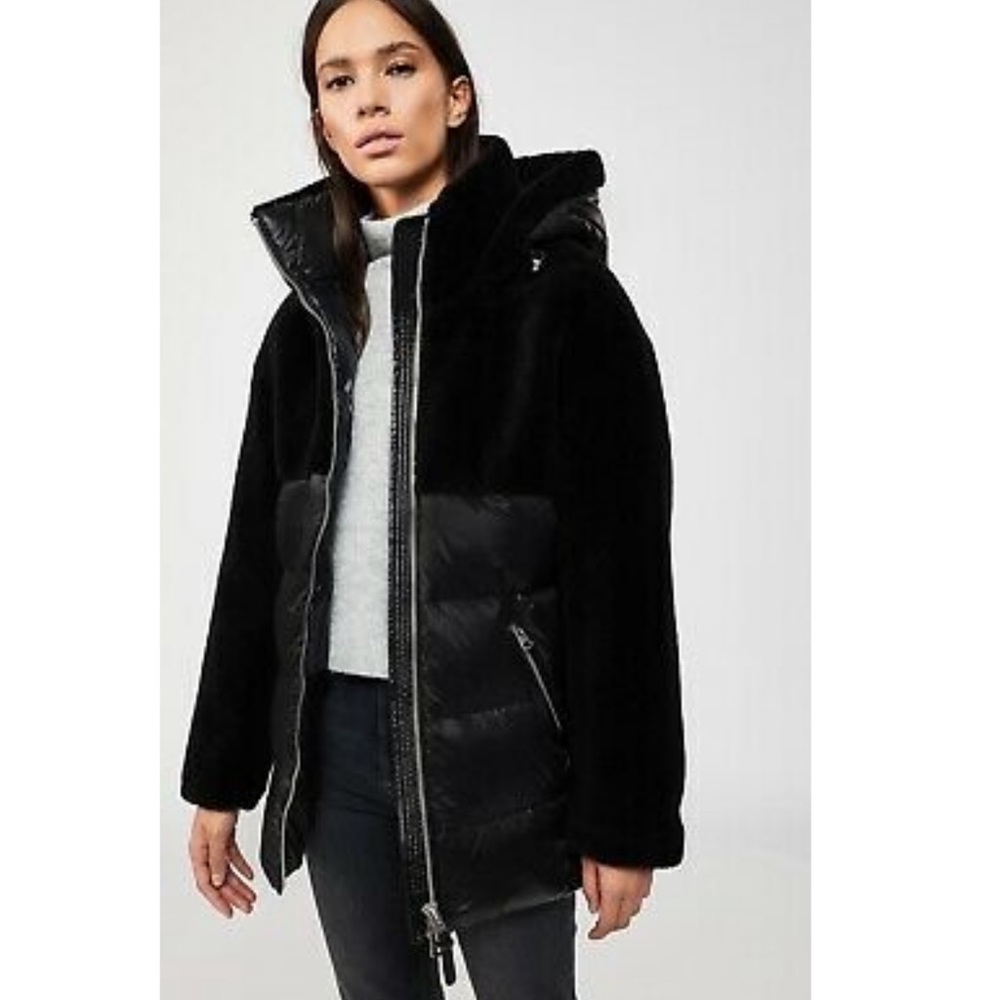 Mackage Junia Down Jacket with Wool Teddy Insert